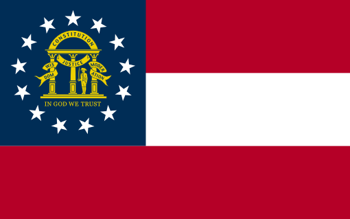flag of georgia state in US