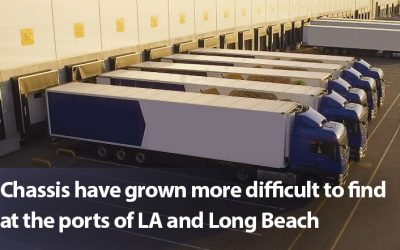 Chassis have grown more difficult to find at the ports of Los Angeles and Long Beach