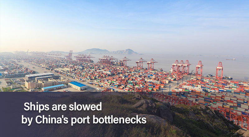 Ships are slowed by China’s port bottlenecks